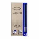 Patroane cerneala Parker Quink albastre, set 5 buc, compatibile cu instrumentele Parker