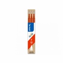 Set 3 rezerve roller gel Pilot Frixion Ball 0.5mm, rosu - Reincarcabile, Econome si Ecologice