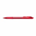 Pix retractabil Pentel BK-417, 0.7 mm, rosu transparent, grip ergonomic, scriere precisa