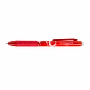 Roller cu rescriere Q-Connect Erasable, 0.7 mm, rosu, grip ergonomic, cerneala speciala, continuitate in scris