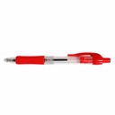 Pix gel retractabil cu mecanism WB, grip, 0.7 mm, rosu - Scriere precisa si confortabila