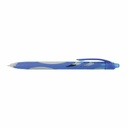 Pix retractabil Zebra Ola, corp cauciucat, varf 1 mm, albastru - confortabil si fara pete