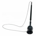 Pix cu lant metalic Office Products, suport autoadeziv, scriere albastra, ideal pentru spatii publice