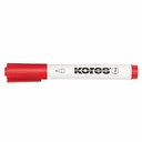 Marker Kores pentru tabla, varf rotund 2-3mm, rosu vibrant