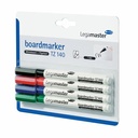 Set 4 markere Legamaster TZ140, varf rotund 1 mm, culori: negru, rosu, albastru, verde