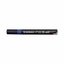 Marker permanent Donau, vopsea albastra, varf rotund 2.8 mm, durabil si precis