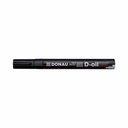 Marker permanent Donau cu vopsea, varf rotund 2.8 mm, negru - marcari precise si durabile