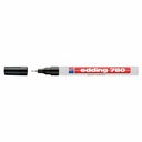 Marker permanent Edding 780, corp aluminiu, vopsea neagra, varf rotund 0.8 mm
