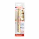 Marker Edding 750 cu vopsea, corp metalic, auriu, varf 2-4 mm - Scriere opaca si lucioasa, perfect pentru materialele inchise sau transparente