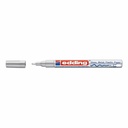 Marker permanent Edding 751, Corp Metalic, Varf Rotund 1-2 mm, Argintiu - Scriere Precisa si Durabila