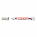 Marker permanent Edding 950 Industrial, corp plastic, varf rotund 10mm, alb - rezistenta si durabilitate pentru suprafete dificile