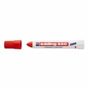 Marker permanent Edding 950 Industrial, corp plastic, varf rotund, 10mm, rosu - rezistenta si durabilitate pe suprafete dificile