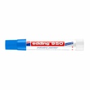 Marker permanent Edding 950, varf ceara 10 mm, albastru - rezistent la apa, ideal pentru metal, piatra si lemn