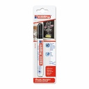 Marker Edding 4095 cu creta lichida, varf 2-3 mm, negru, pentru suprafete non-poroase, blister