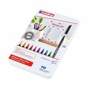 Marker Edding 1200, Varf 1 mm, Cutie Metalica, 10 Culori Diverse, Scriere Precisa - Ideal pentru Schite si Proiecte Artistice