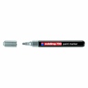 Marker permanent Edding 790, Argintiu, Corp Plastic, Varf Rotund 2-3 mm, Scriere Opaque, Fara Solventi Nocivi
