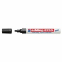 Marker permanent Edding 8750, corp aluminiu, vopsea neagra, varf rotund 2-4 mm