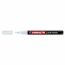 Marker permanent Edding 791, Vopsea Alba, Corp Plastic, Varf Rotund 1-2 mm, Scriere Opaca, Fara Solventi, Capac Ventilat