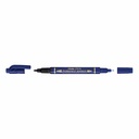 Marker permanent Pentel TWIN TIP 0.3/1.2 mm albastru, rezistent la apa - pentru linii precise si durabile