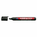 Marker permanent Edding 300, Corp Plastic, Varf Rotund 1.5-3 mm, Negru, Scriere Permanenta pe Diverse Suprafete
