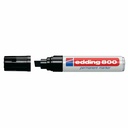 Marker permanent Edding 800, Corp Aluminiu, Varf Retezat 4-12 mm, Negru, Reincarcabil
