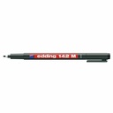 Marker permanent Edding OHP 142M, Corp Plastic, Varf Rotund 1mm, Negru, Rezistent la apa, Ideal pentru Suprafete Transparente