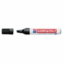 Marker permanent Edding No. 1, corp aluminiu, varf retezat, 1-5 mm, negru, reincarcabil
