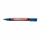 Marker permanent Edding 370, Varf Rotund 1 mm, Albastru, Rezistent la Apa, Reincarcabil