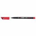 Marker permanent Stabilo Universal OHP 842, corp plastic, varf rotund 0.7mm, rosu - Versatilitate si durabilitate pentru marcarea precisa