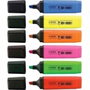 Textmarker A-series, reincarcabil, varf ajustabil 1-5 mm, 6 culori fluorescente