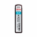 Mine creion mecanic Rotring 0.7 mm B, 12 bucati - Scriere precisa si uniforma, ideal pentru desen tehnic