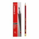 Creion grafit Stabilo Swano 4906 HB, Corp Rosu, cu Radiera, Ascutit - Scriere si Desen de Calitate