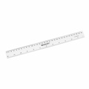 Rigla Westcott, plastic transparent, 30 cm - Durabila, Usor de Citit, Flexibila