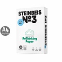 Hartie copiator reciclata Steinbeis NO 3 Pure White A4 80g 500 coli - Eco-friendly, certificata Blue Engel