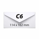 Plicuri C6 Alb Gumate, 114 x 162 mm, Clapa V, 70 g/mp, 25 bucati/set - Ideal pentru Corespondenta Profesionala