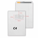 Plicuri C4, 229 x 324 mm, Fereastra Dreapta 50 x 100 mm, Alb, 80 g/mp, 250 Buc/Cutie, Confidentialitate Crescuta