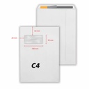 Plicuri C4 Alb, 229 x 324 mm, Fereastra Stanga 50 x 100 mm, 250 Bucati, Confidentialitate Imbunatatita, Banda Siliconica