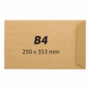 Plicuri Kraft B4 250 x 353 mm, 90 g/mp, 25 buc/set, cu Banda Siliconica - Durabile si Ecologice