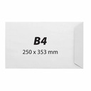 Plicuri B4 Alb 250 x 353 mm, 100 g/mp, Banda Silicon, 250 buc/cutie, Ideal pentru Documente - Marca: [Specifica marca]