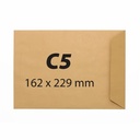 Plicuri C5 Kraft, 162 x 229 mm, 90 g/mp, 500 bucati/cutie, Banda Siliconica, Ideal pentru Corespondenta