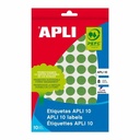 Etichete autoadezive Apli 19 mm, 320 buc, verde vibrant, organizare proiecte