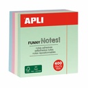 Notite adezive Apli, 75 x 75 mm, 400 file, 4 culori pastel - Organizare colorata si eficienta