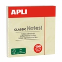 Notite autoadezive Apli, 75 x 75 mm, galbene, 100 file - Organizare eficienta si flexibilitate fara urme