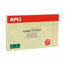 Notite adezive Apli 125 x 75 mm galbene - Set de 100 file, adeziv puternic, perfecte pentru organizare