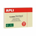 Notite adezive Apli 50 x 75 mm, galben, 100 file - Organizare eficienta si practica