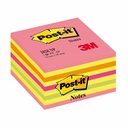 Notite adezive Post-it Lollipop, 76 x 76 mm, neon, 450 file - Organizeaza-ti eficient ideile in culori vibrante