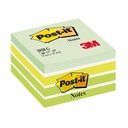 Notite adezive Post-it Aquarelle, verde pastel, 76 x 76 mm, 450 file