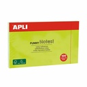 Notite adezive Apli 125 x 75 mm verde, 100 file - ideal pentru notarea rapida, claritate vizuala si eficienta