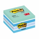 Notite adezive Post-it Aquarelle, albastru pastel, 76x76 mm, 450 file - Eleganta si functionalitate eficienta