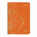 Caiet capsat A5 Forever Clairefontaine, 48 file, hartie reciclata, portocaliu, energizant si eco-friendly